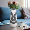 17" Noir Vase, Black/white