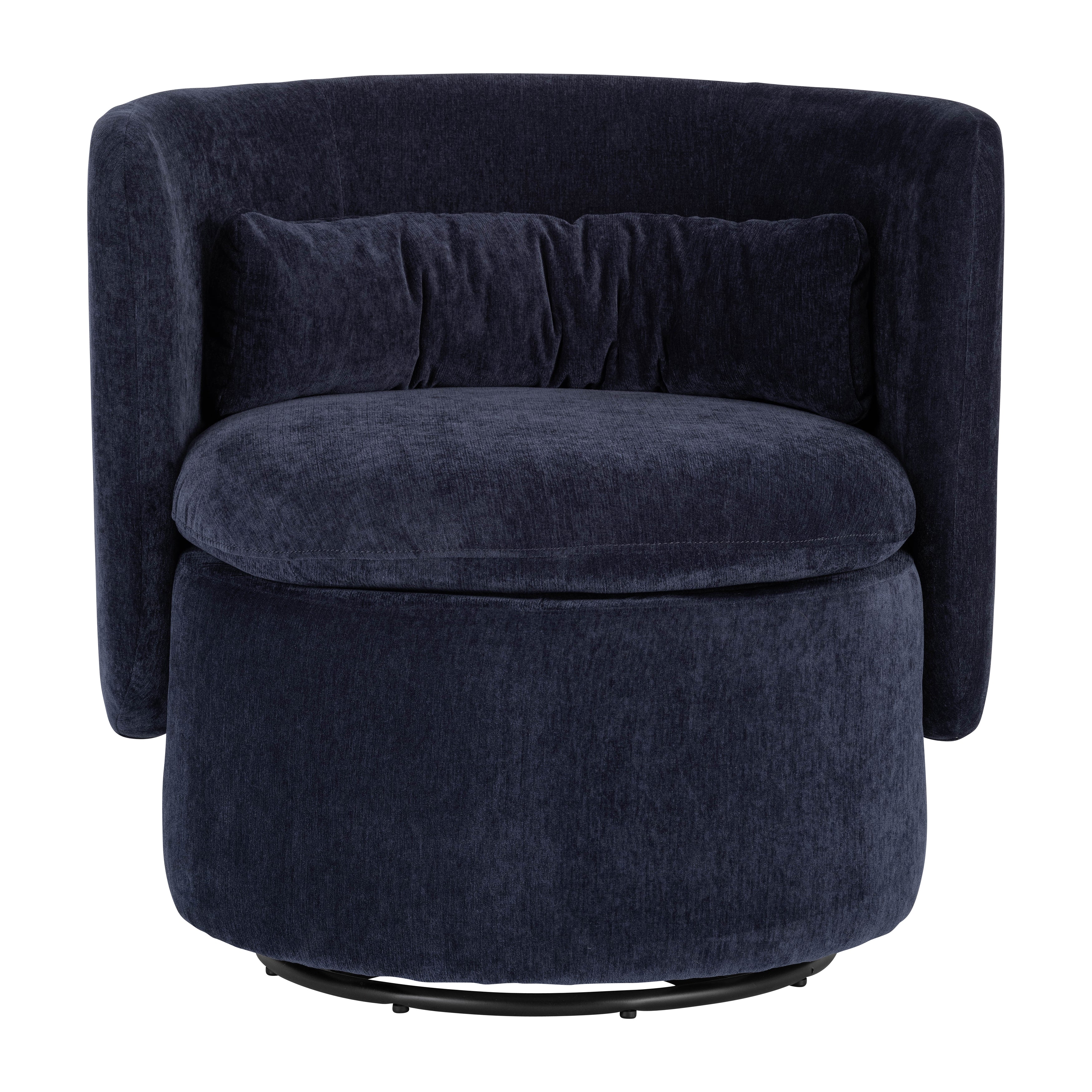 Round-back Swivel Chair, Blue