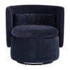 Round-back Swivel Chair, Blue