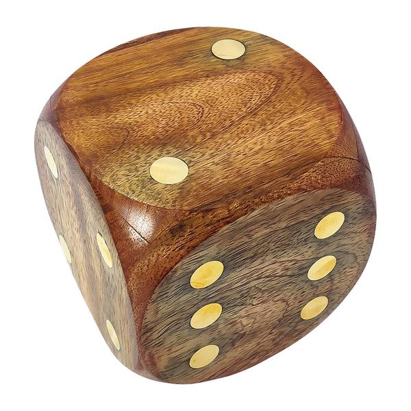 Wood, 4x4 Dice, Antique Brown