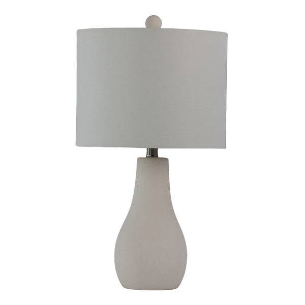 S/2 Ceramic 24" Table Lamp, White