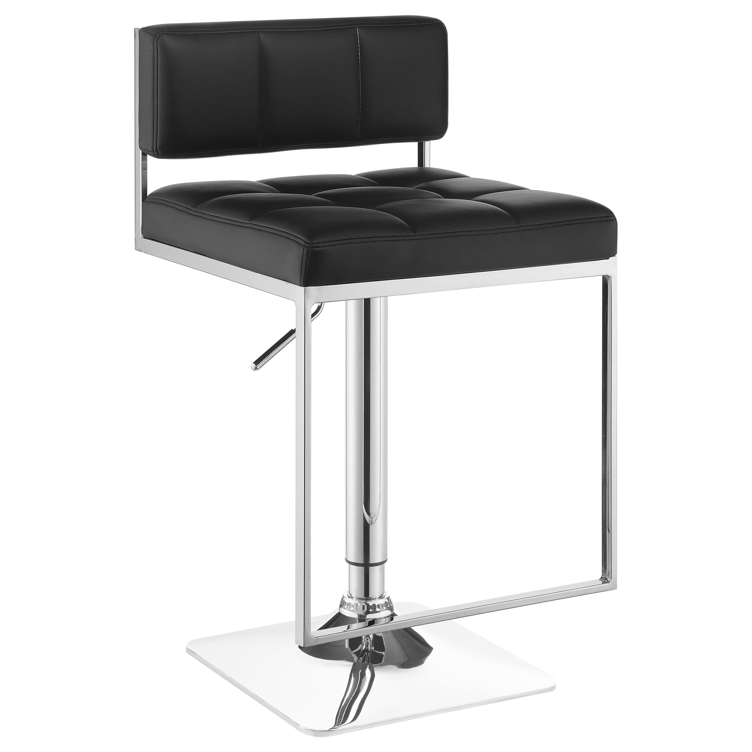 Alameda Adjustable Bar Stool Chrome and Black