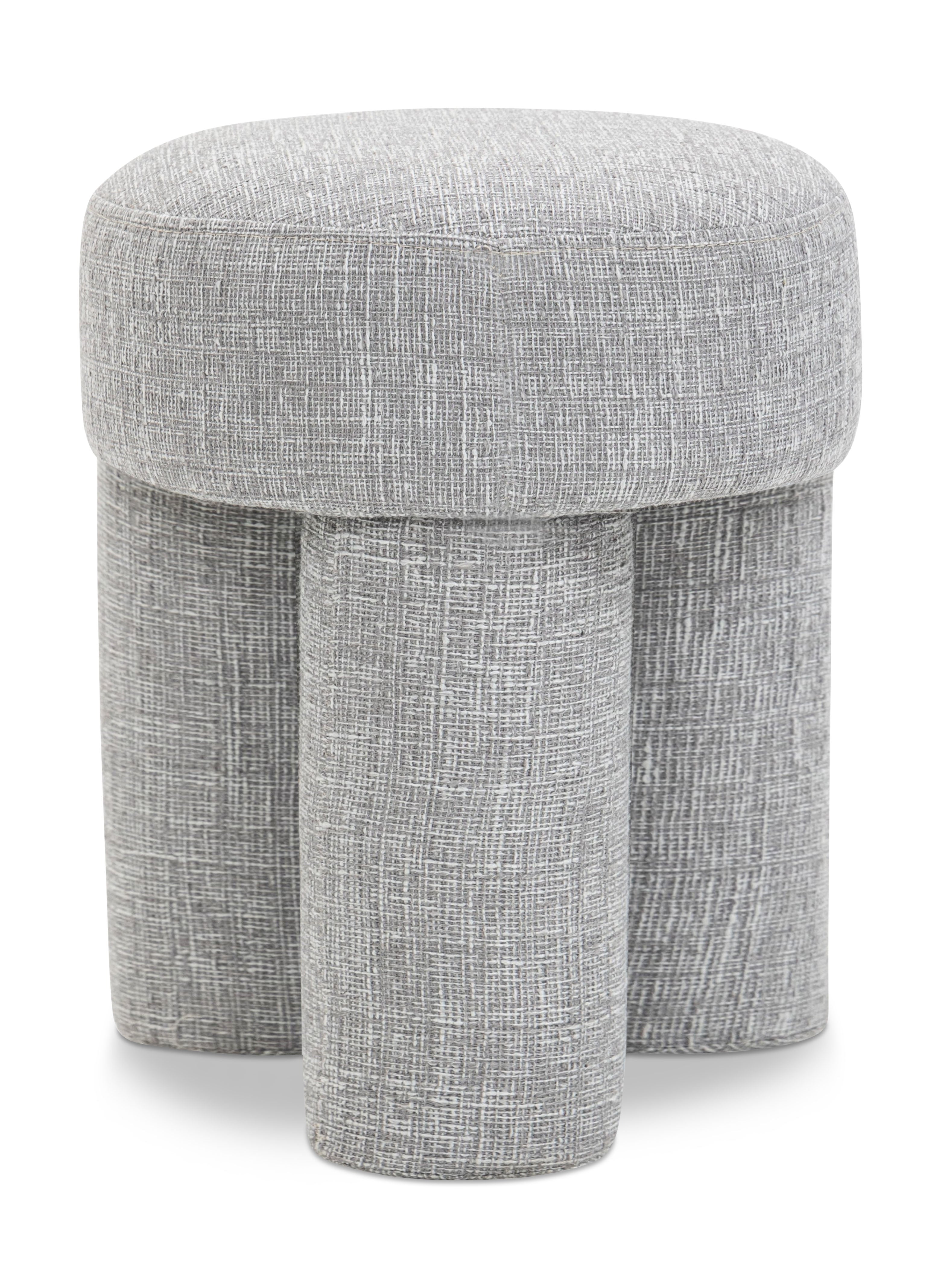 Larson Grey Polyester Fabric Ottoman/Stool