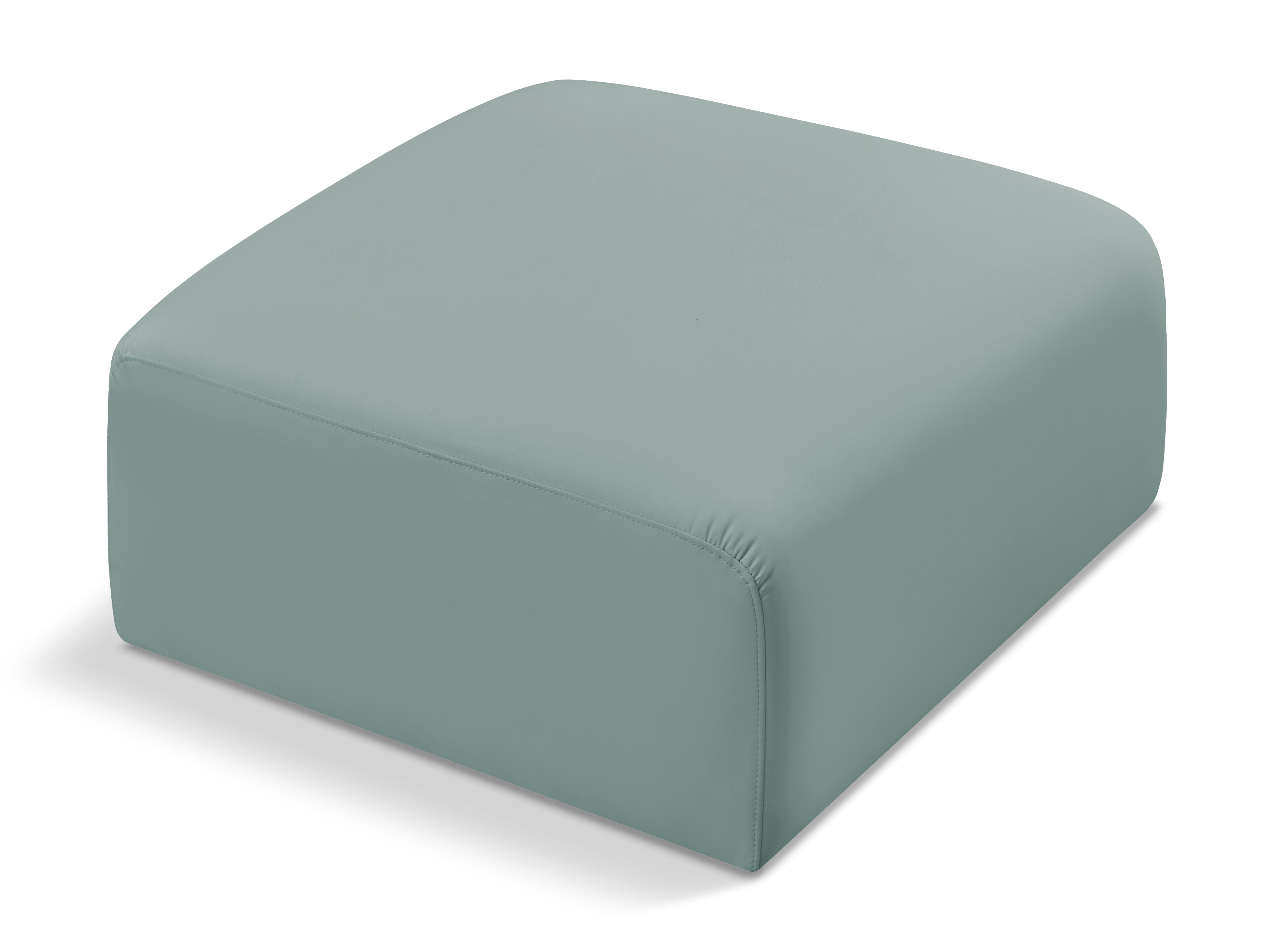 Arc Mint Green Vegan Leather Ottoman