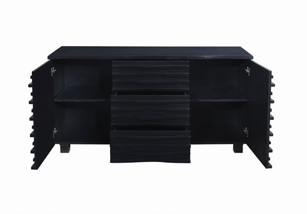 Stanton 3-drawer Rectangular Server Black