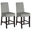 Stanton Upholstered Counter Height Chairs Grey and Black (Set of 2)