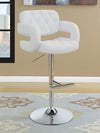 Brandi Adjustable Bar Stool Chrome and White