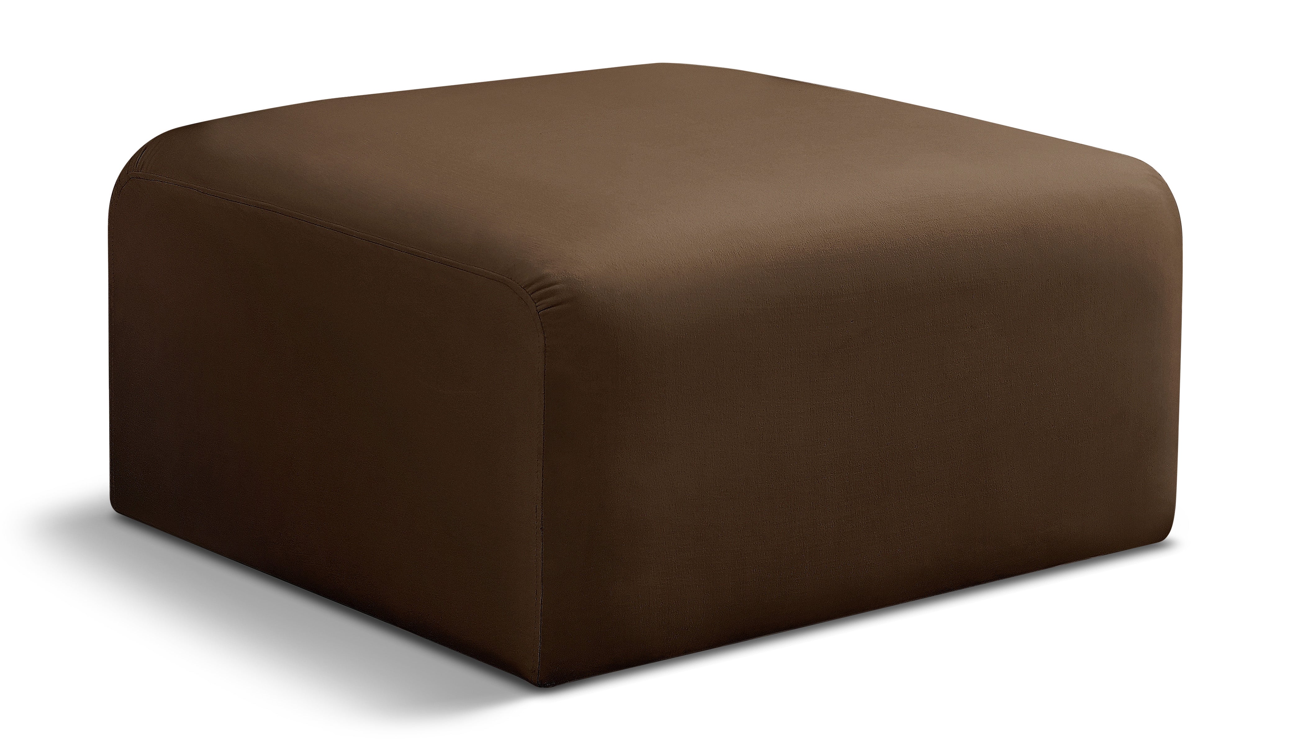 Arc Brown Velvet Ottoman