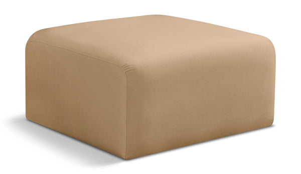 Arc Camel Velvet Ottoman