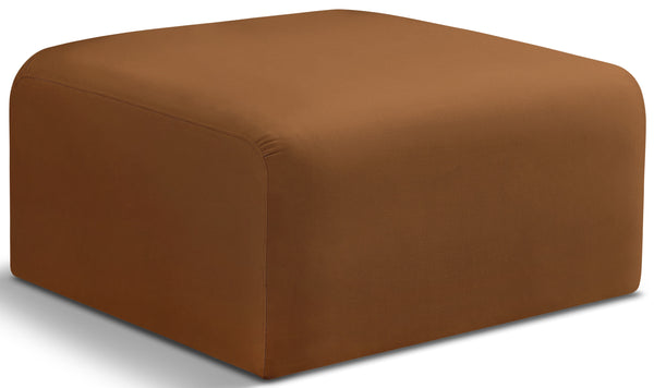 Arc Saddle Velvet Ottoman