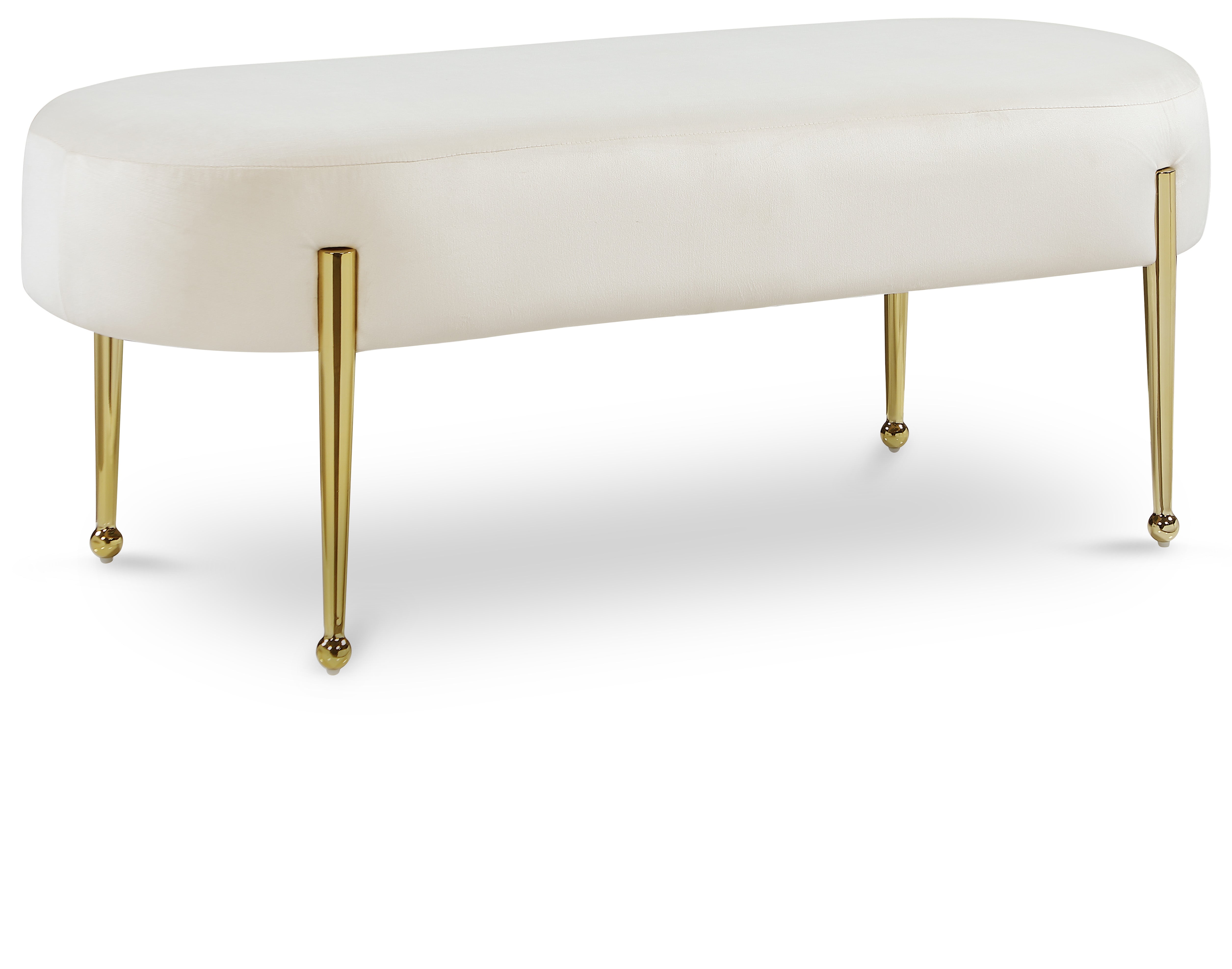 Gia Cream Velvet Bench