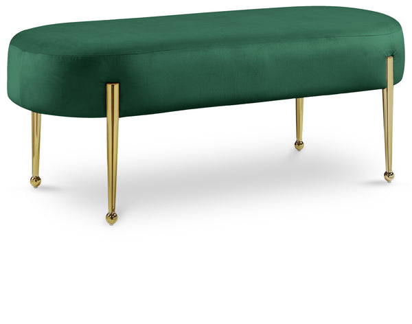 Gia Green Velvet Bench