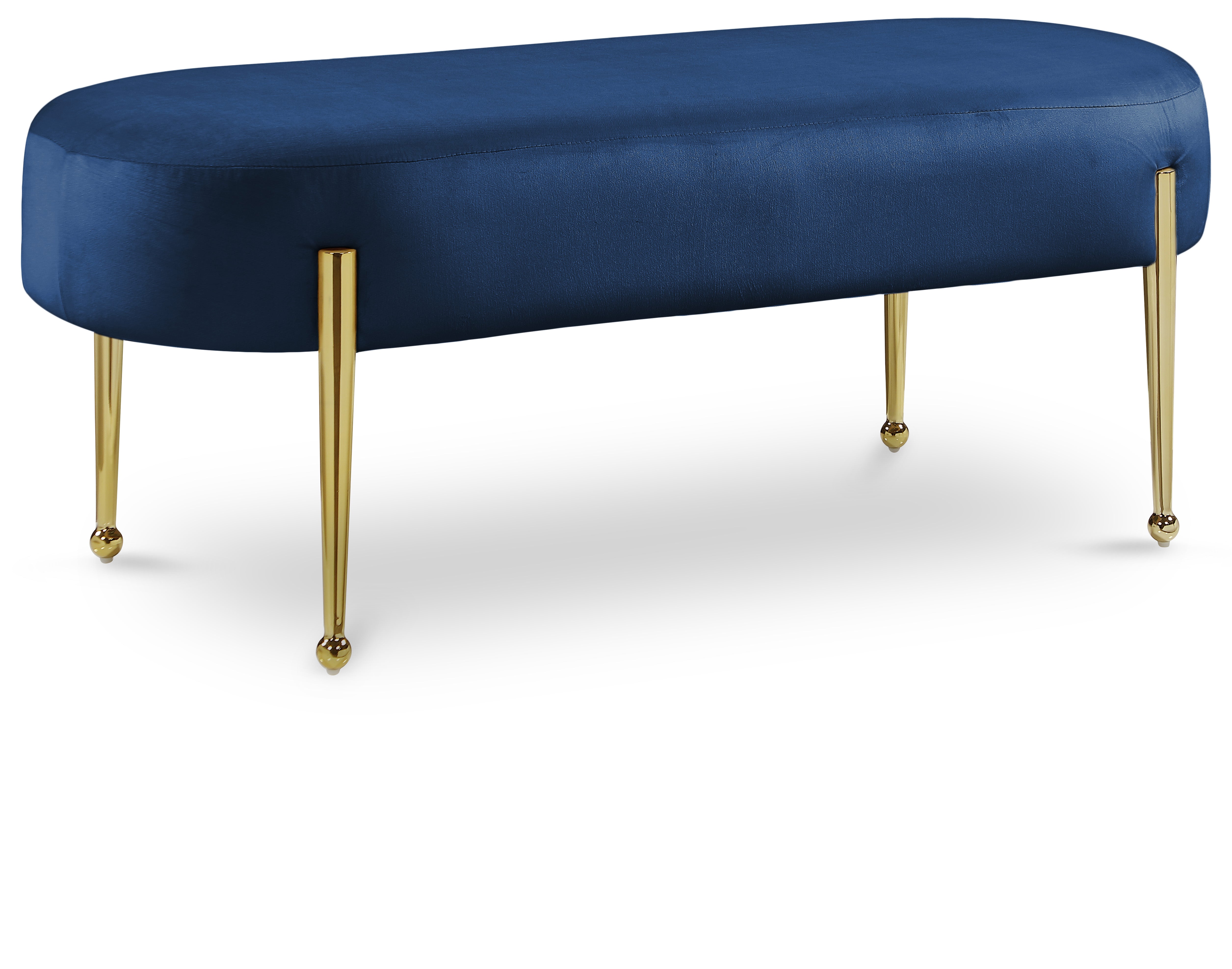 Gia Navy Velvet Bench