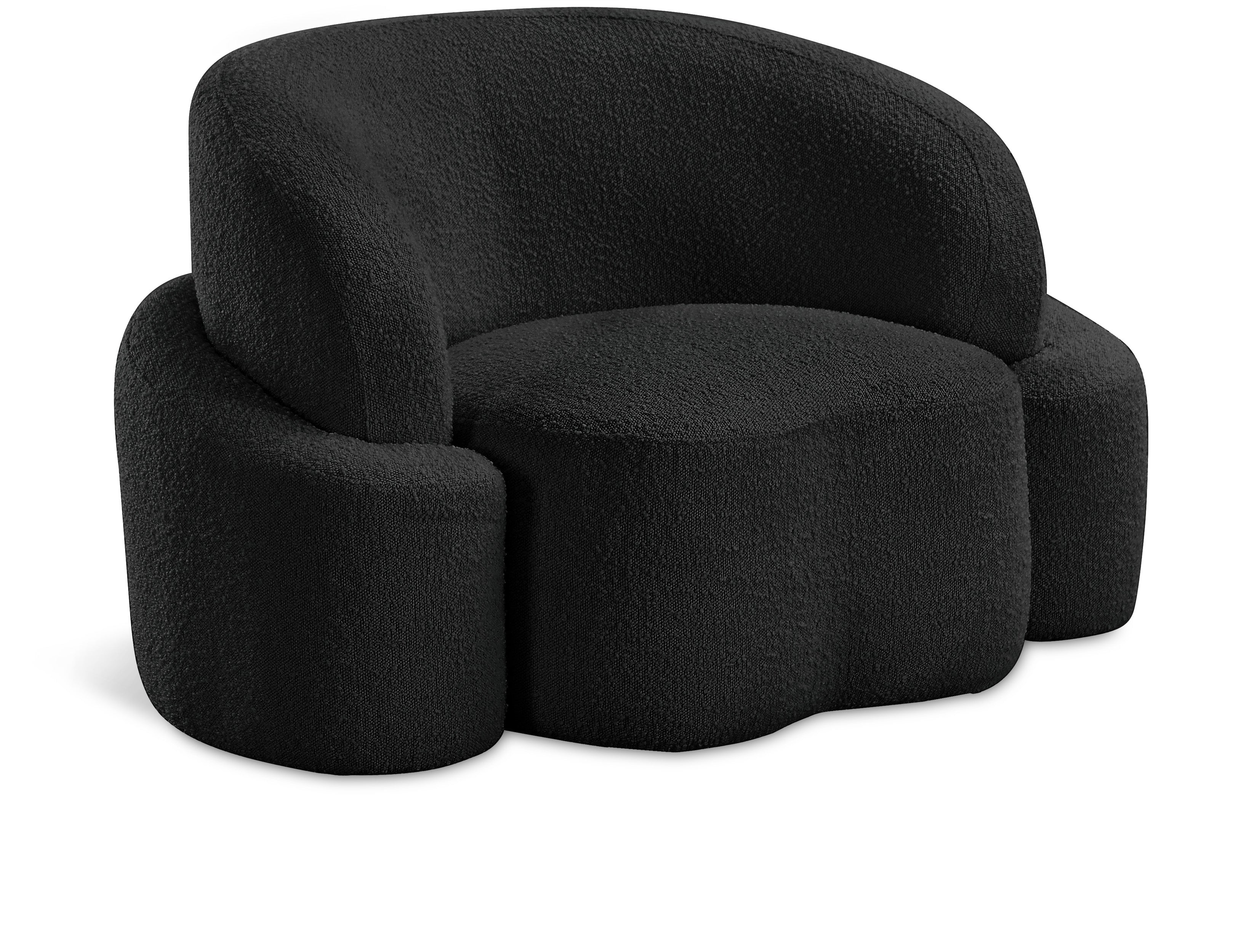 Principessa Black Boucle Fabric Chair