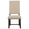 Twain Upholstered Side Chairs Beige (Set of 2)