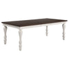 Madelyn Dining Table with Extension Leaf Dark Cocoa and Coastal White