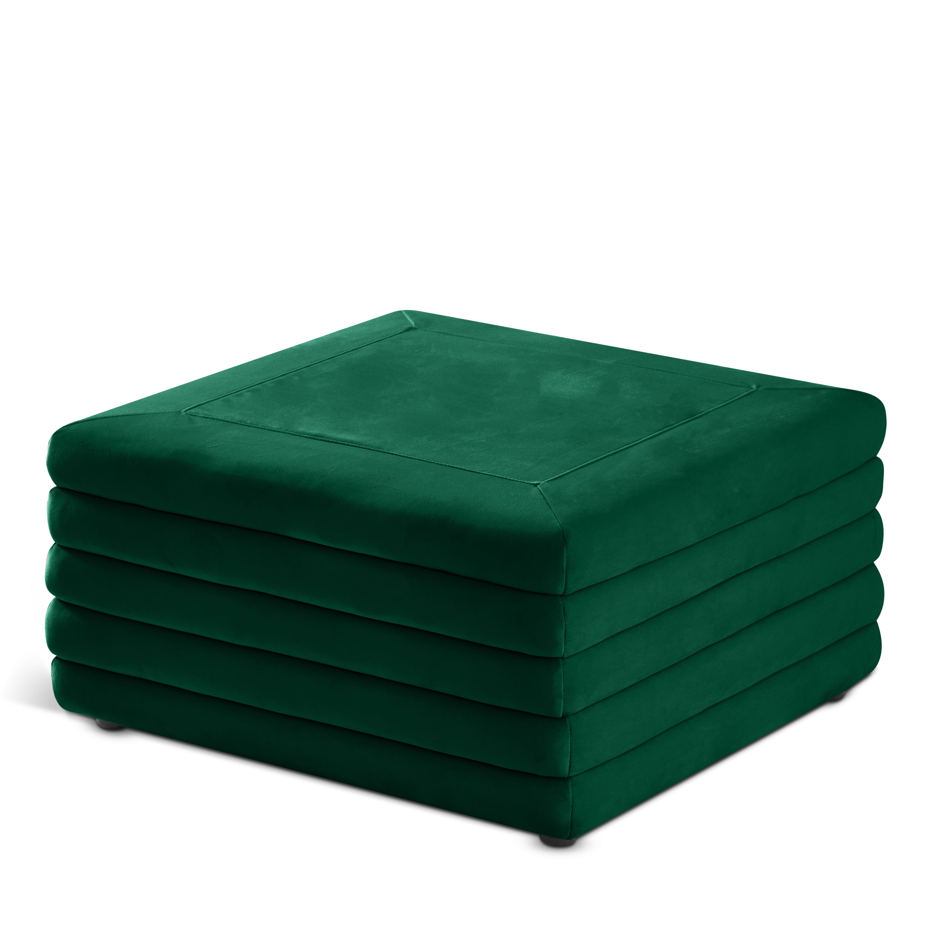 Lorenzo Green Velvet Ottoman