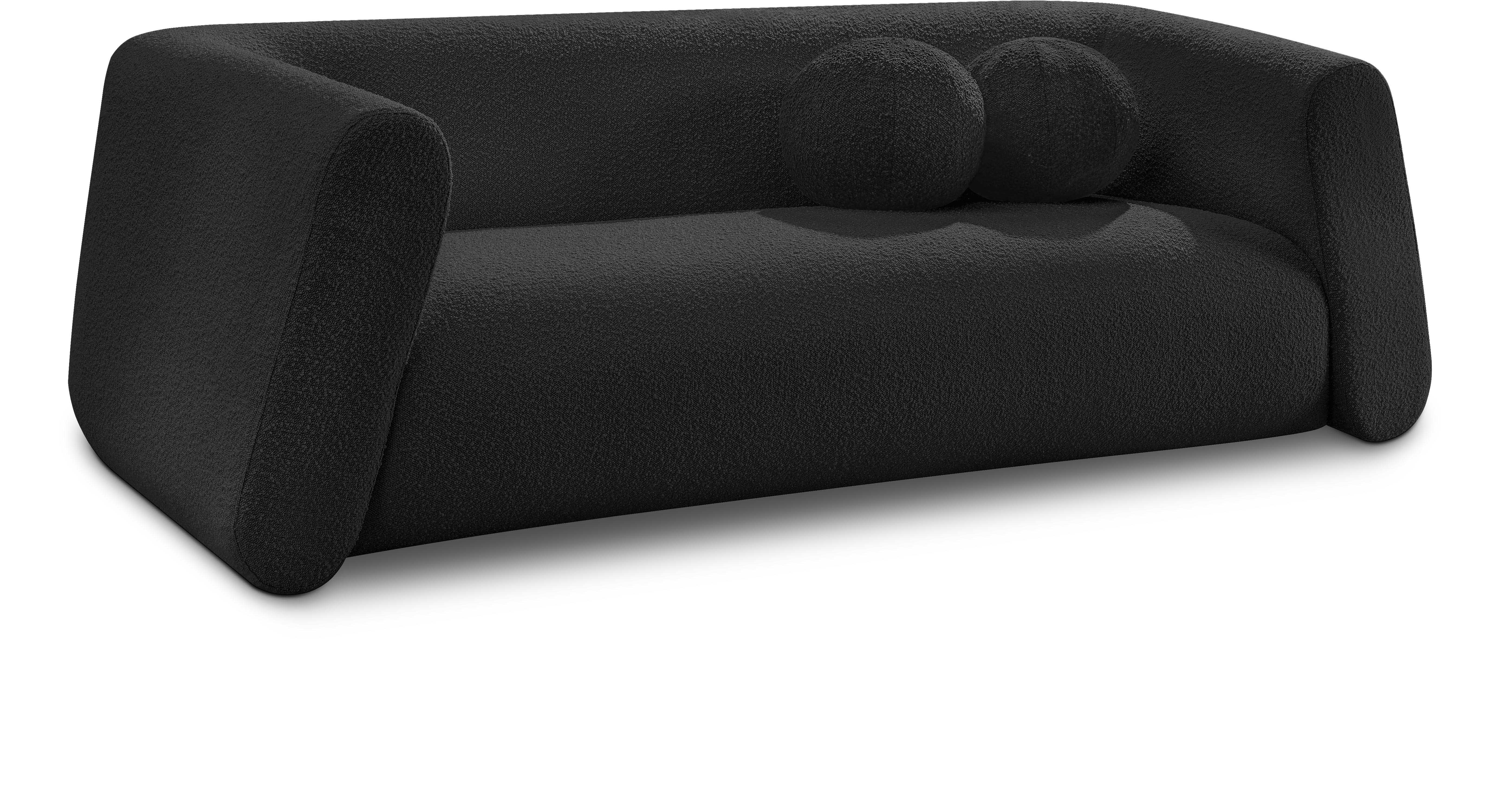 Abbington Black Boucle Fabric Sofa