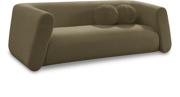 Abbington Olive Boucle Fabric Sofa