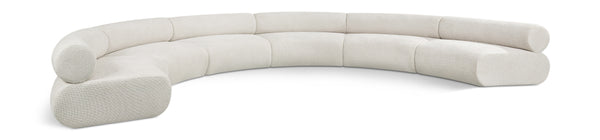 Bale Cream Chenille Fabric Modular Sofa