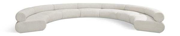 Bale Cream Chenille Fabric Modular Sofa