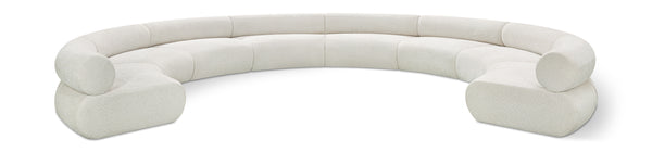 Bale Cream Chenille Fabric Modular Sofa