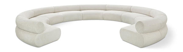 Bale Cream Chenille Fabric Modular Sofa