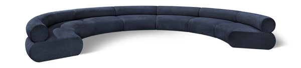 Bale Navy Chenille Fabric Modular Sofa