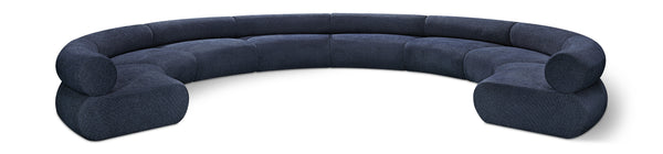 Bale Navy Chenille Fabric Modular Sofa