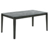 Stevie Rectangular Faux Marble Top Dining Table Grey and Black