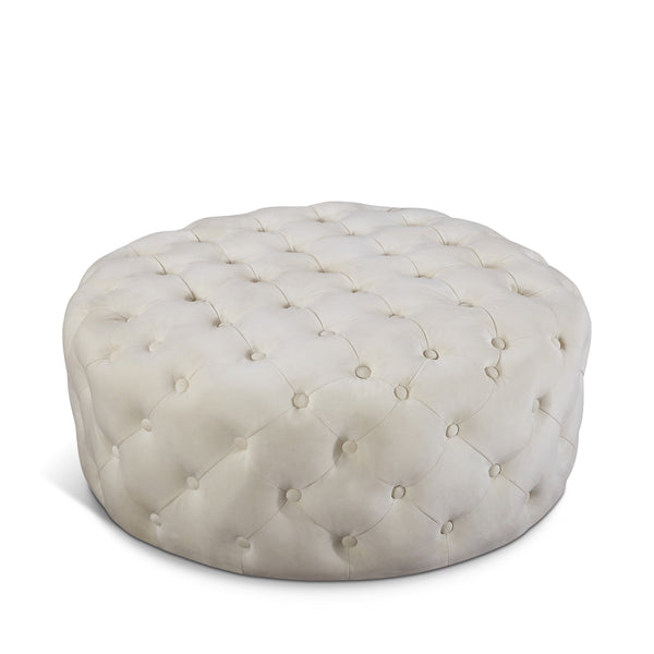 Addison Cream Velvet Ottoman/Bench