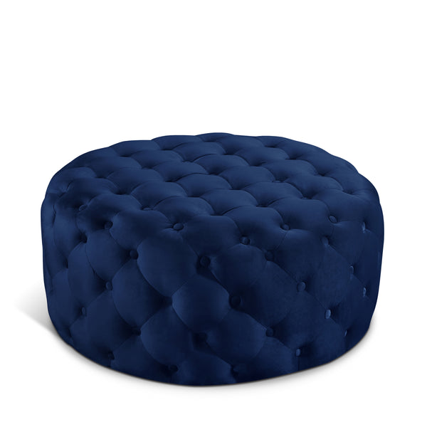 Addison Navy Velvet Ottoman/Bench