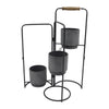 Metal 22" 3-tier Foldable Planters,  Black