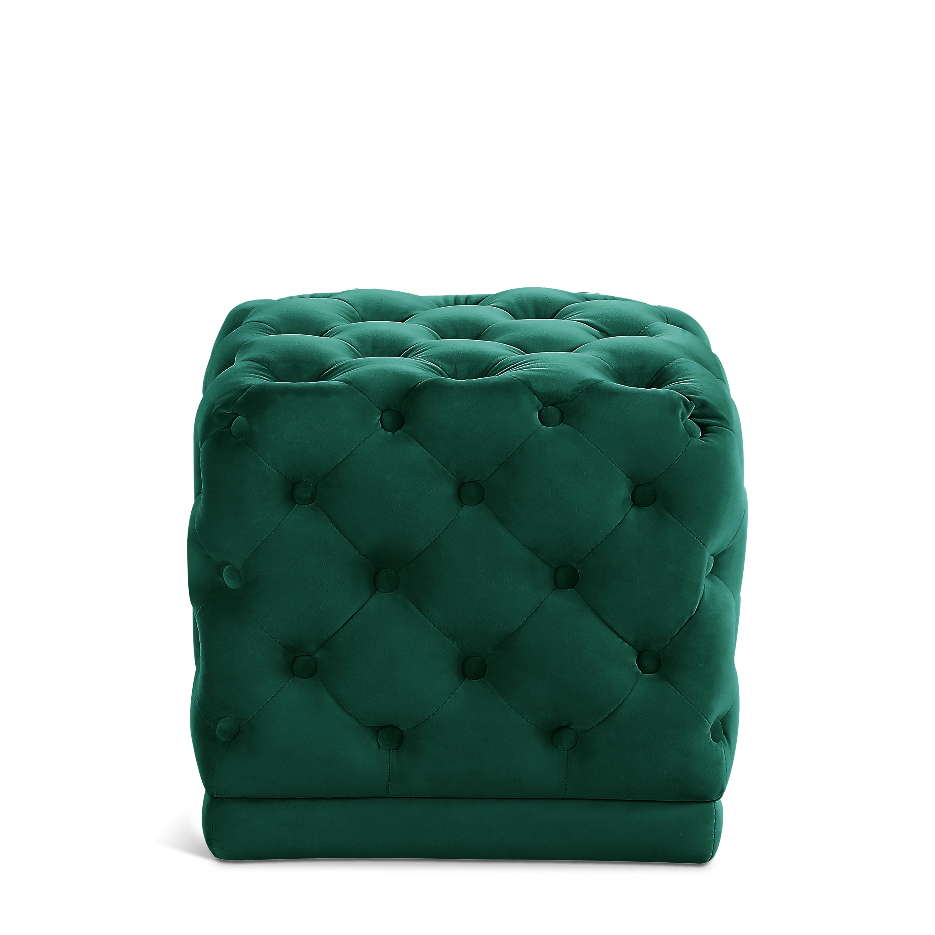 Stella Green Velvet Ottoman/Stool