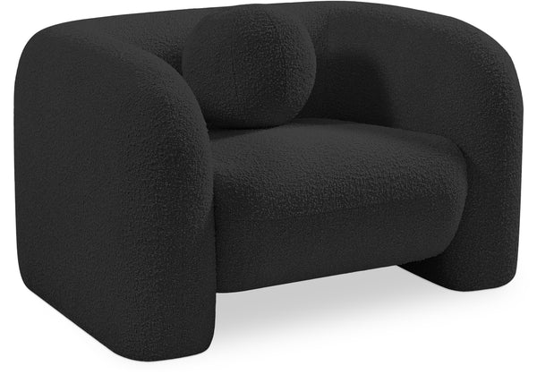 Emory Black Boucle Fabric Chair