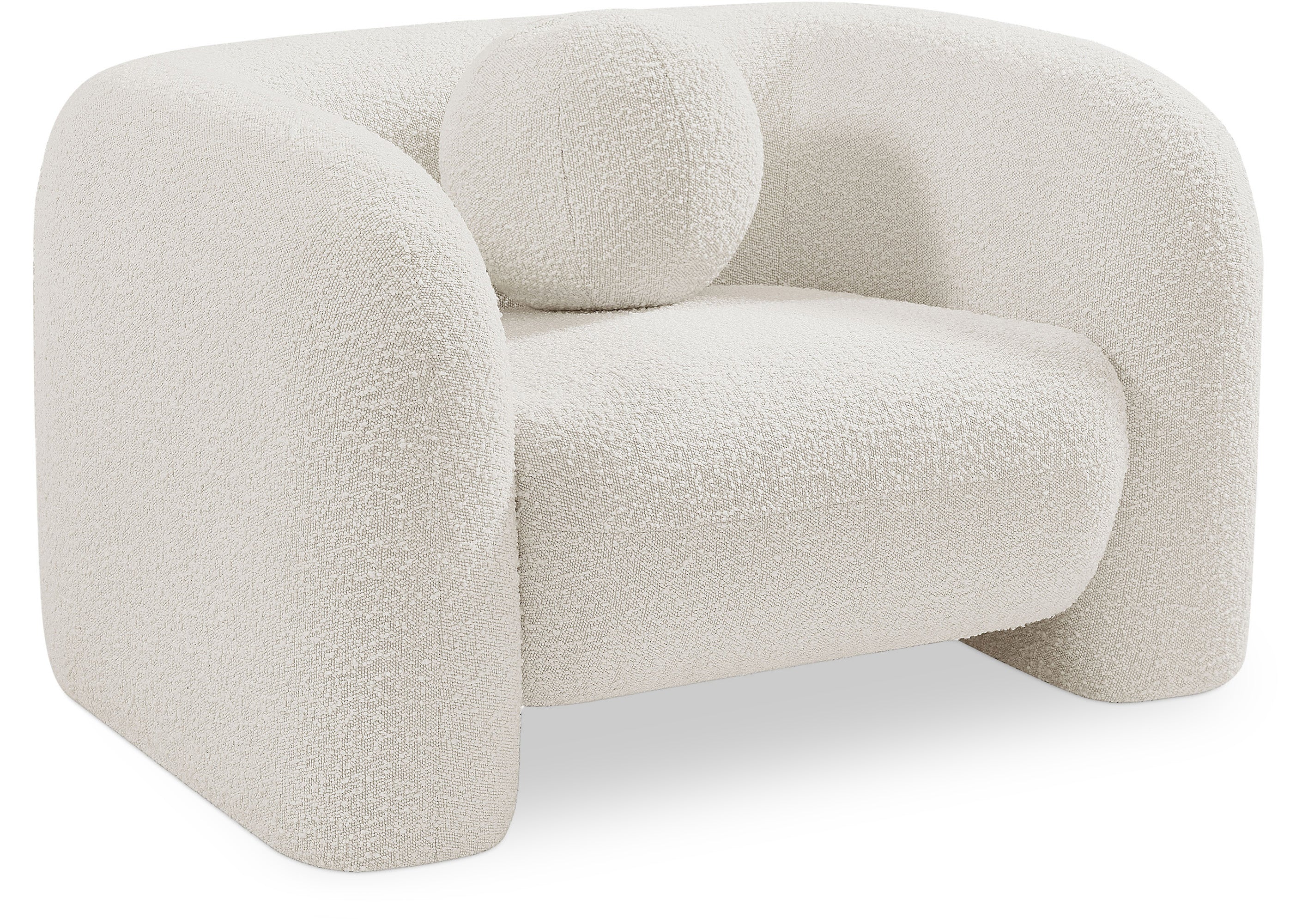 Emory Cream Boucle Fabric Chair