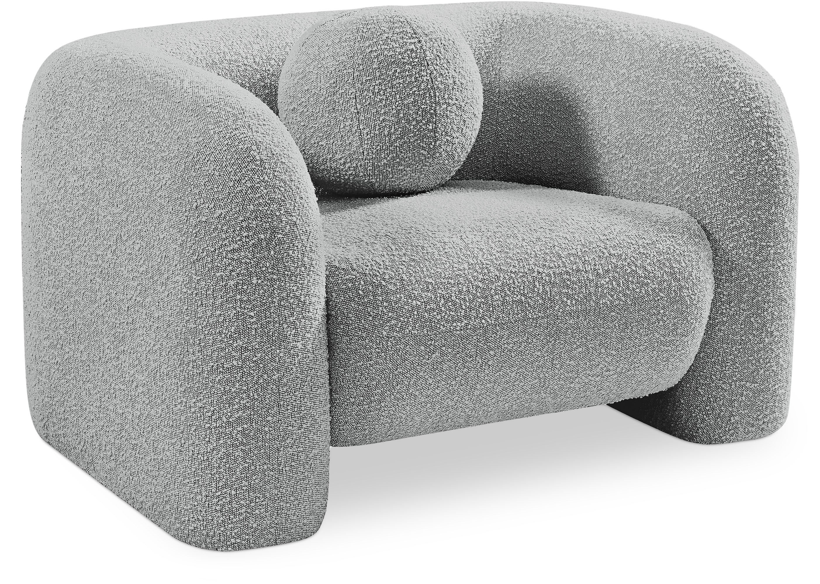 Emory Grey Boucle Fabric Chair