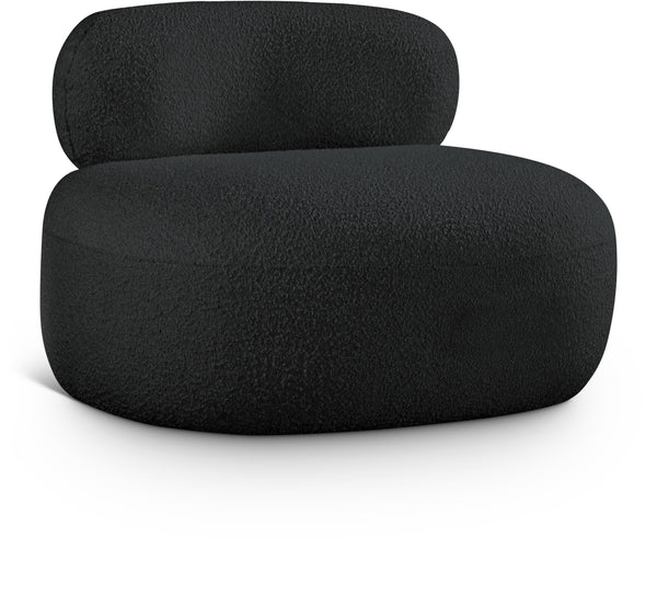 Venti Black Boucle Fabric Chair