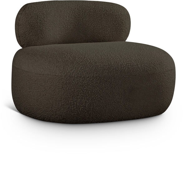 Venti Brown Boucle Fabric Chair