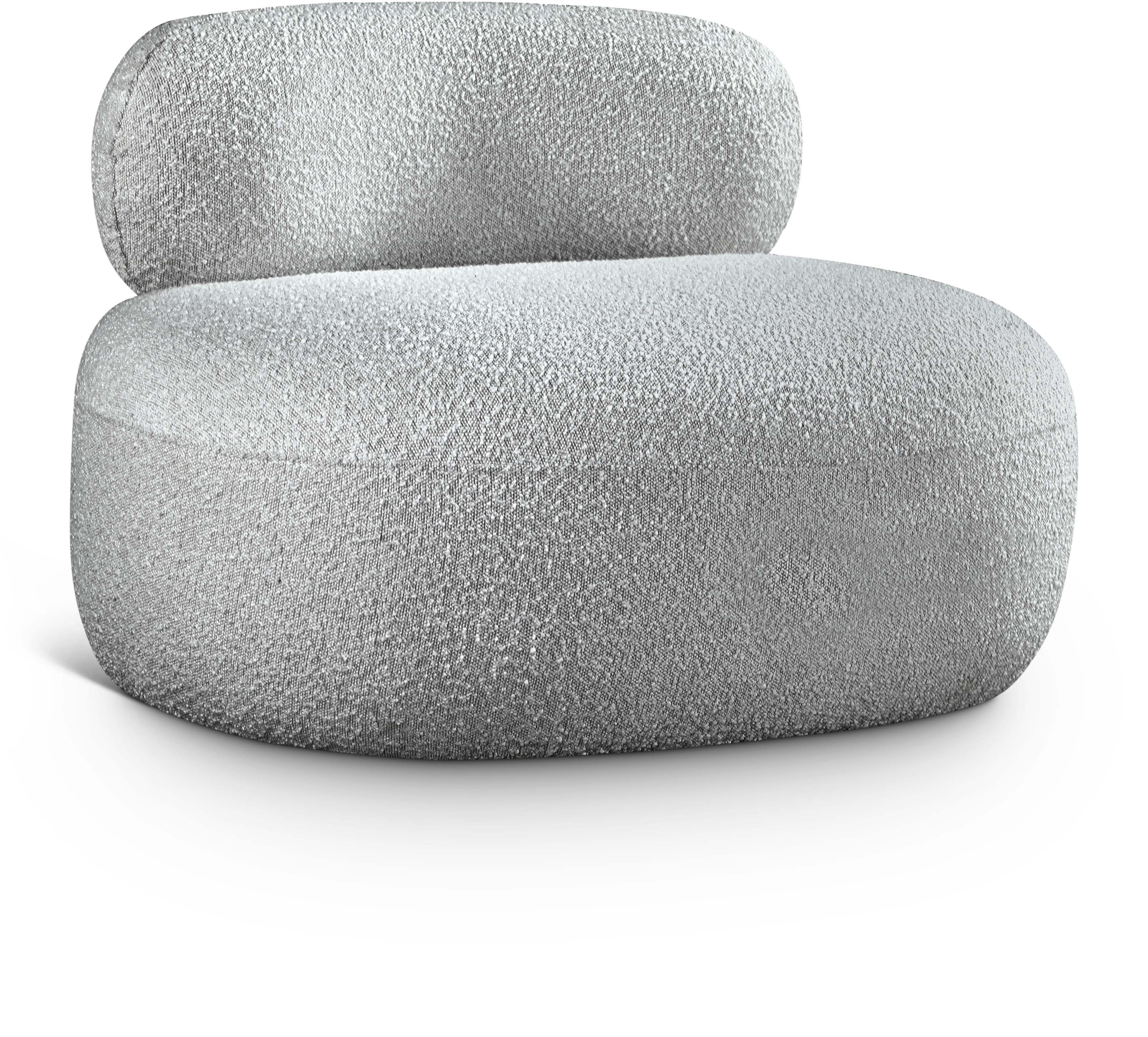 Venti Grey Boucle Fabric Chair