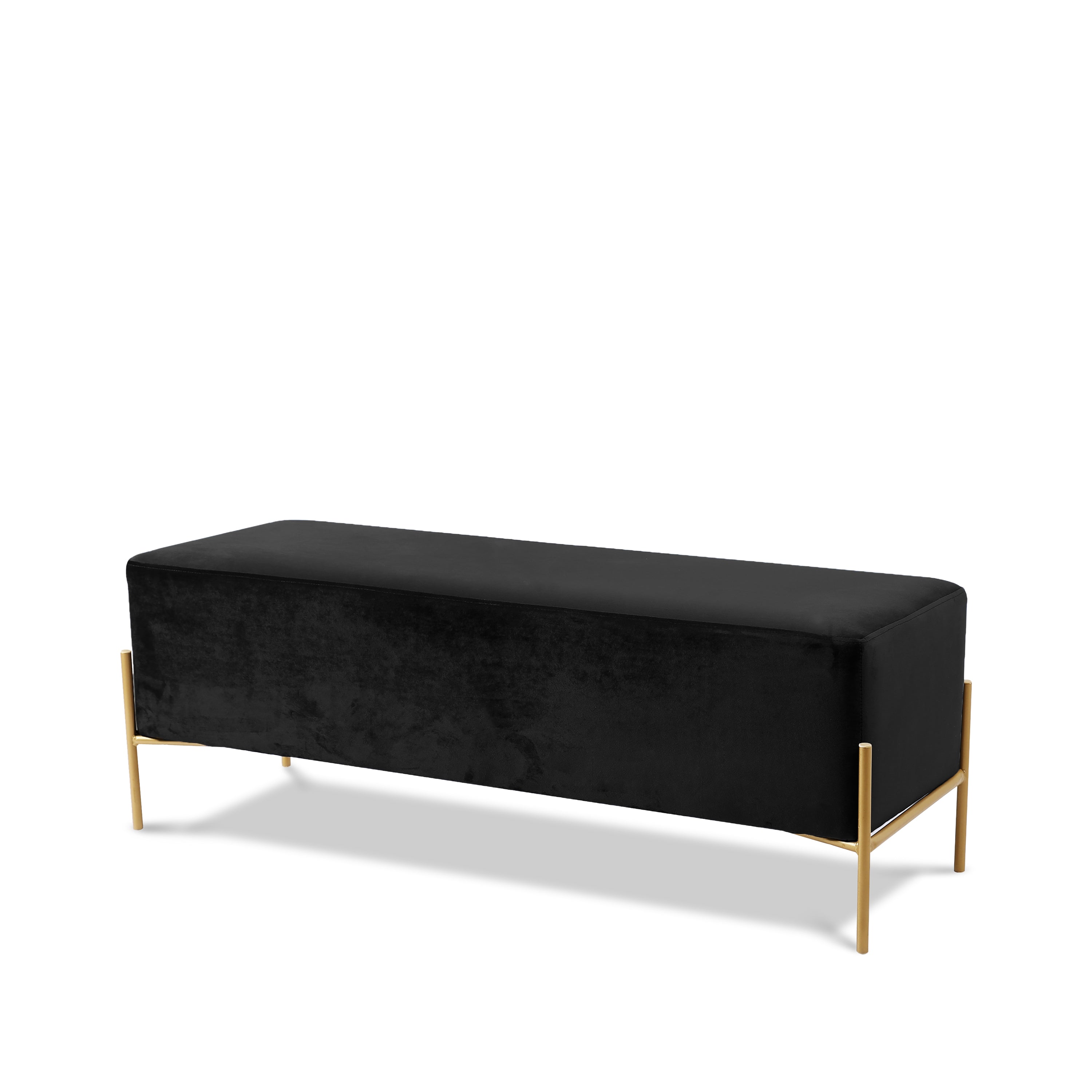 Isla Black Velvet Bench