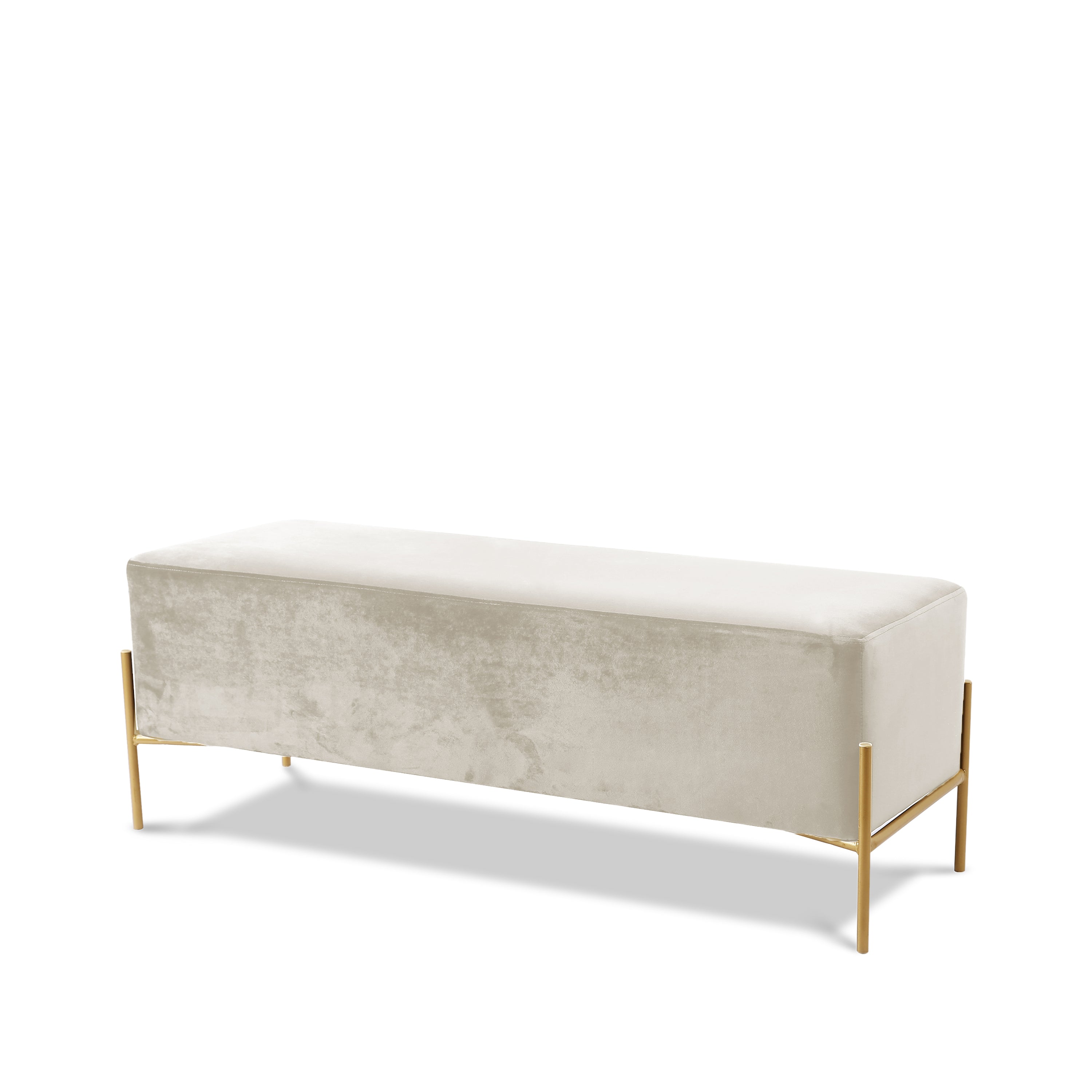 Isla Cream Velvet Bench