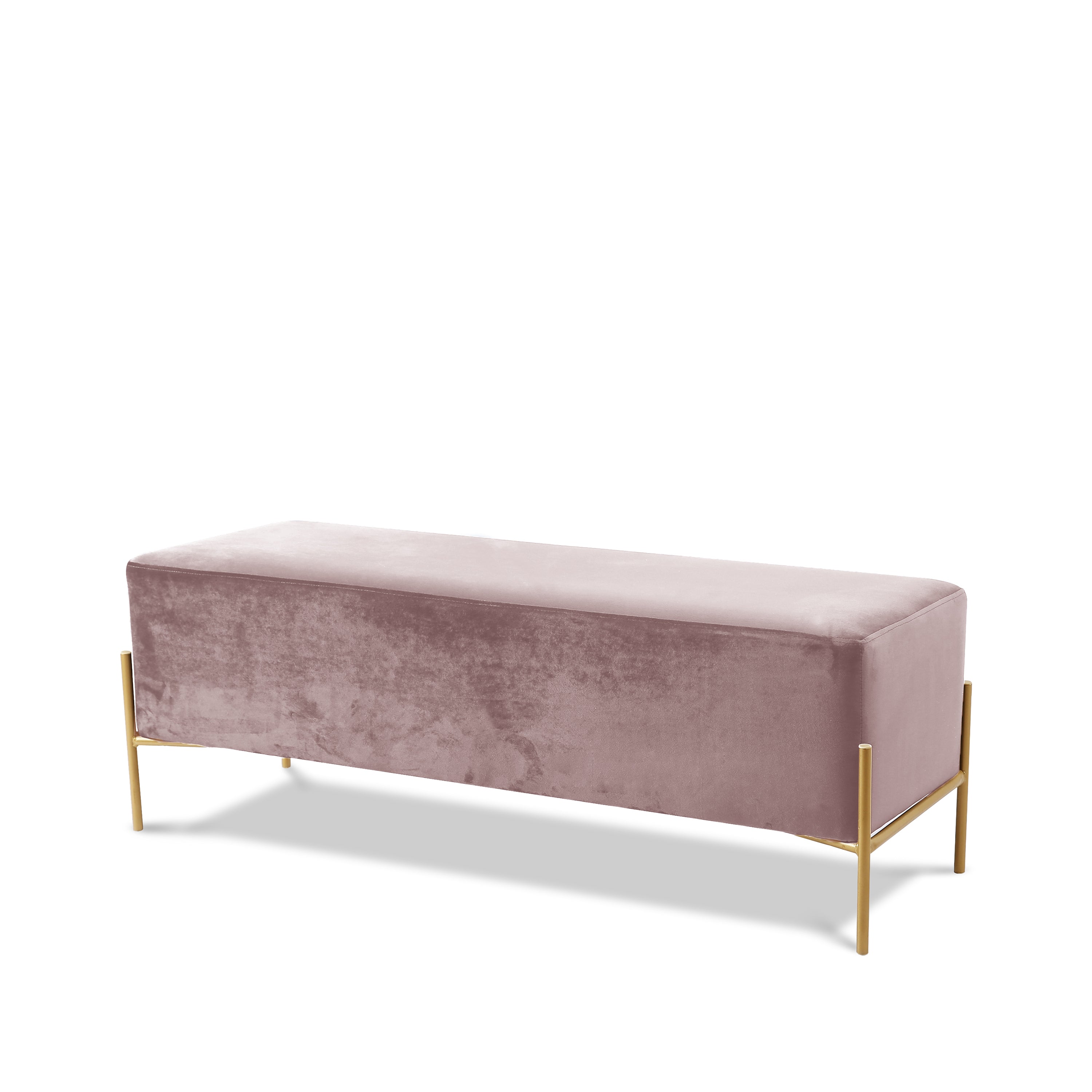 Isla Pink Velvet Bench