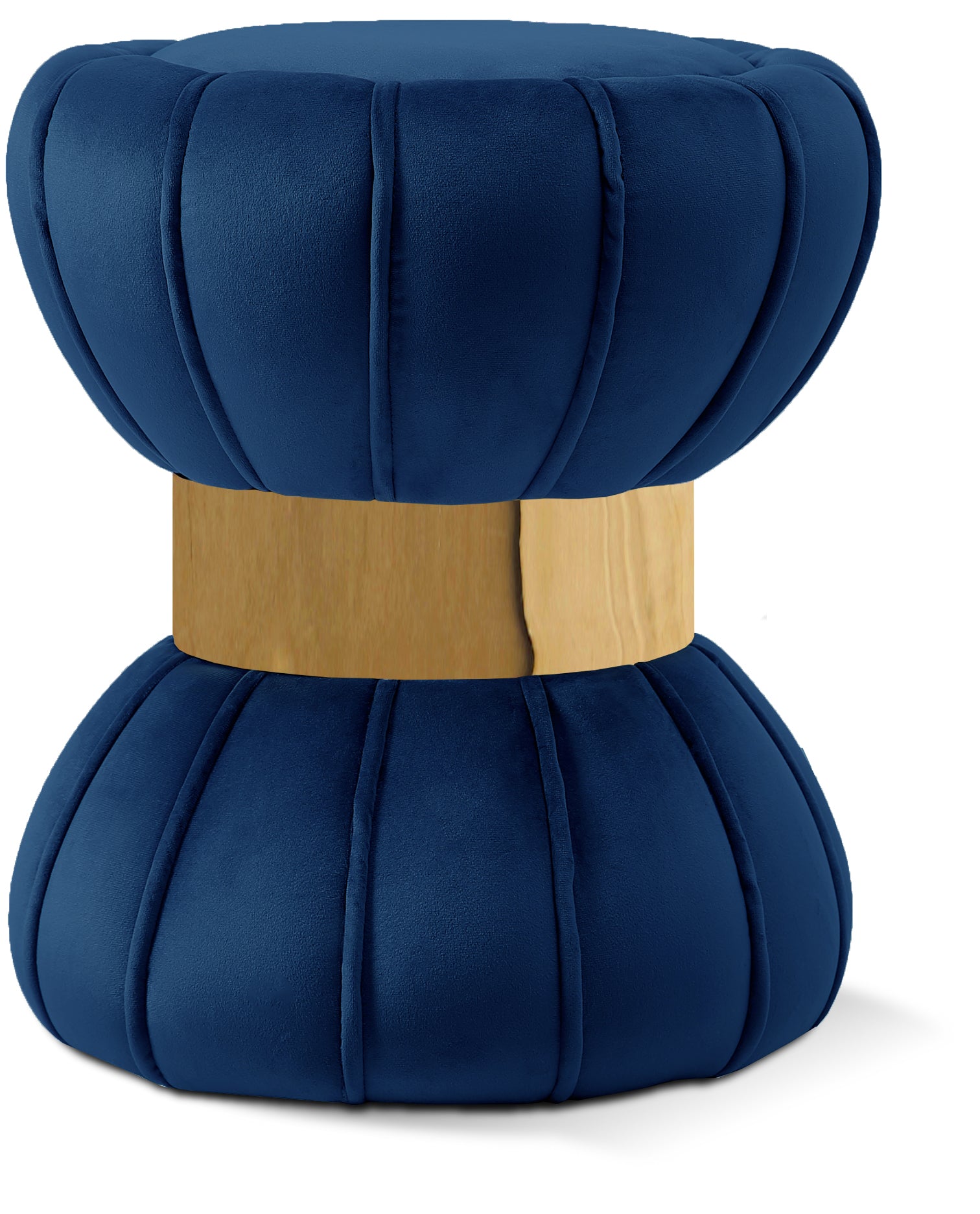 Vino Navy Velvet Ottoman/Stool