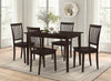 Gomez 5-piece Rectangular Dining Table Set Cappuccino