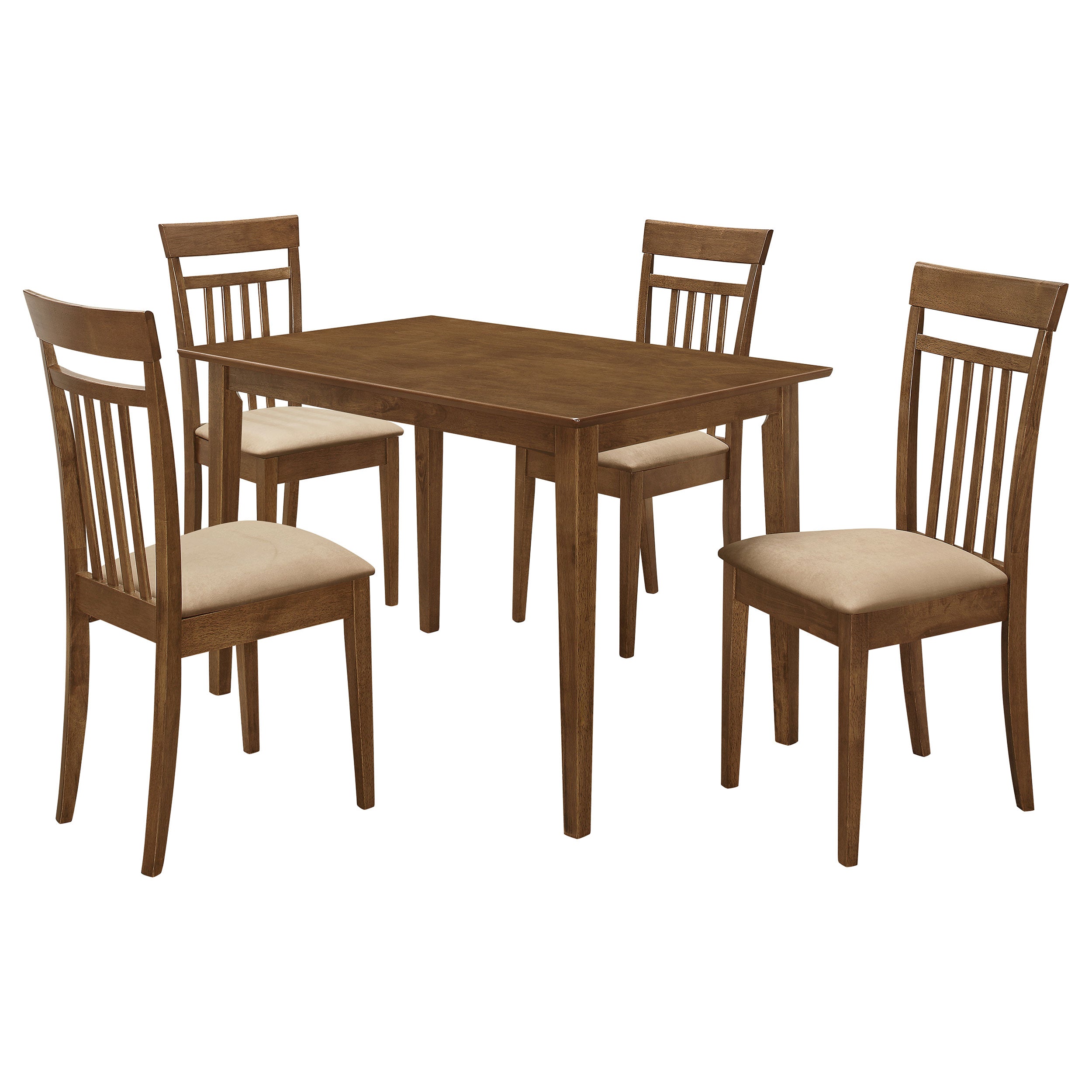 Robles 5-piece Dining Set Chestnut and Tan