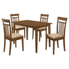 Robles 5-piece Dining Set Chestnut and Tan