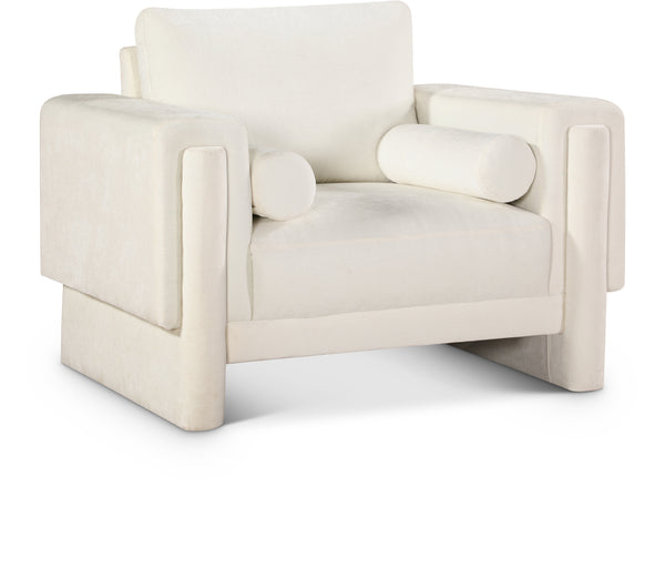 Madeline Cream Chenille Fabric Chair