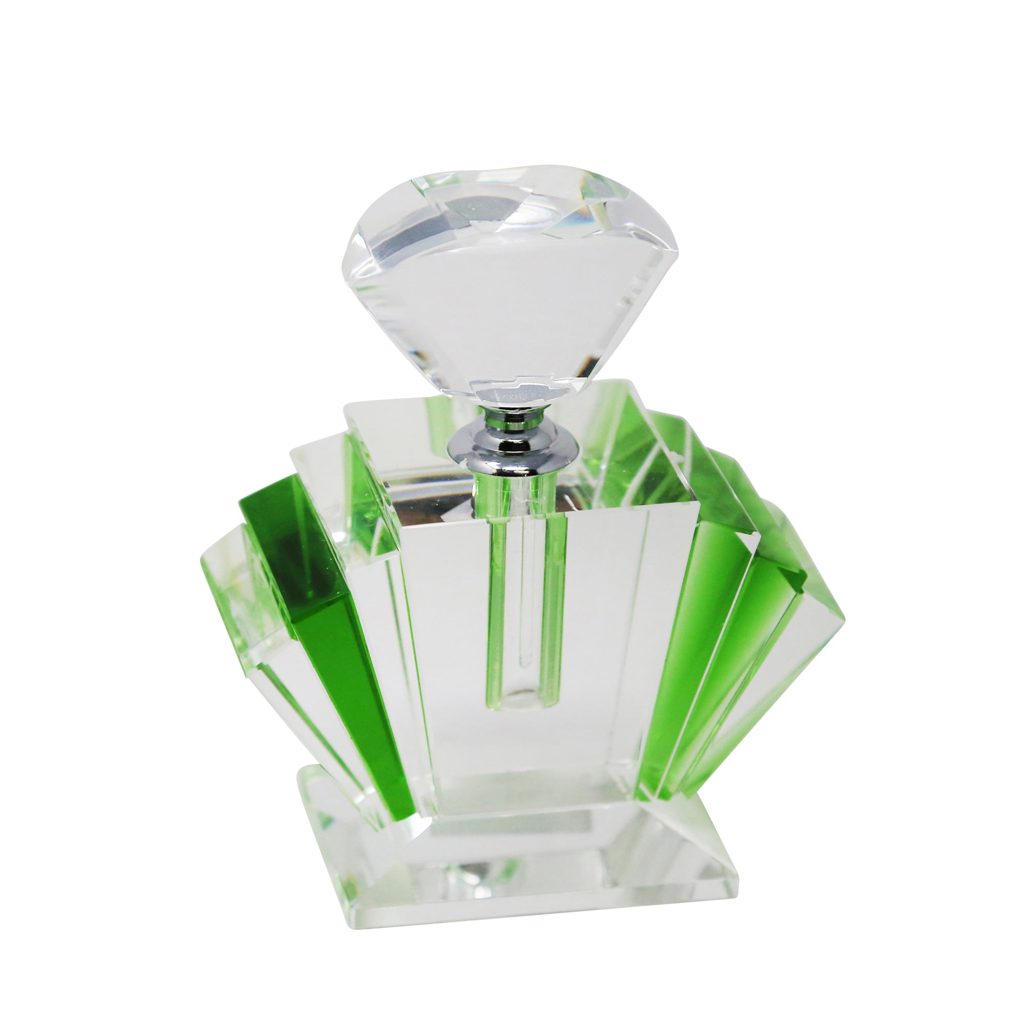 Green Crystal Perfume Bottle 4.75