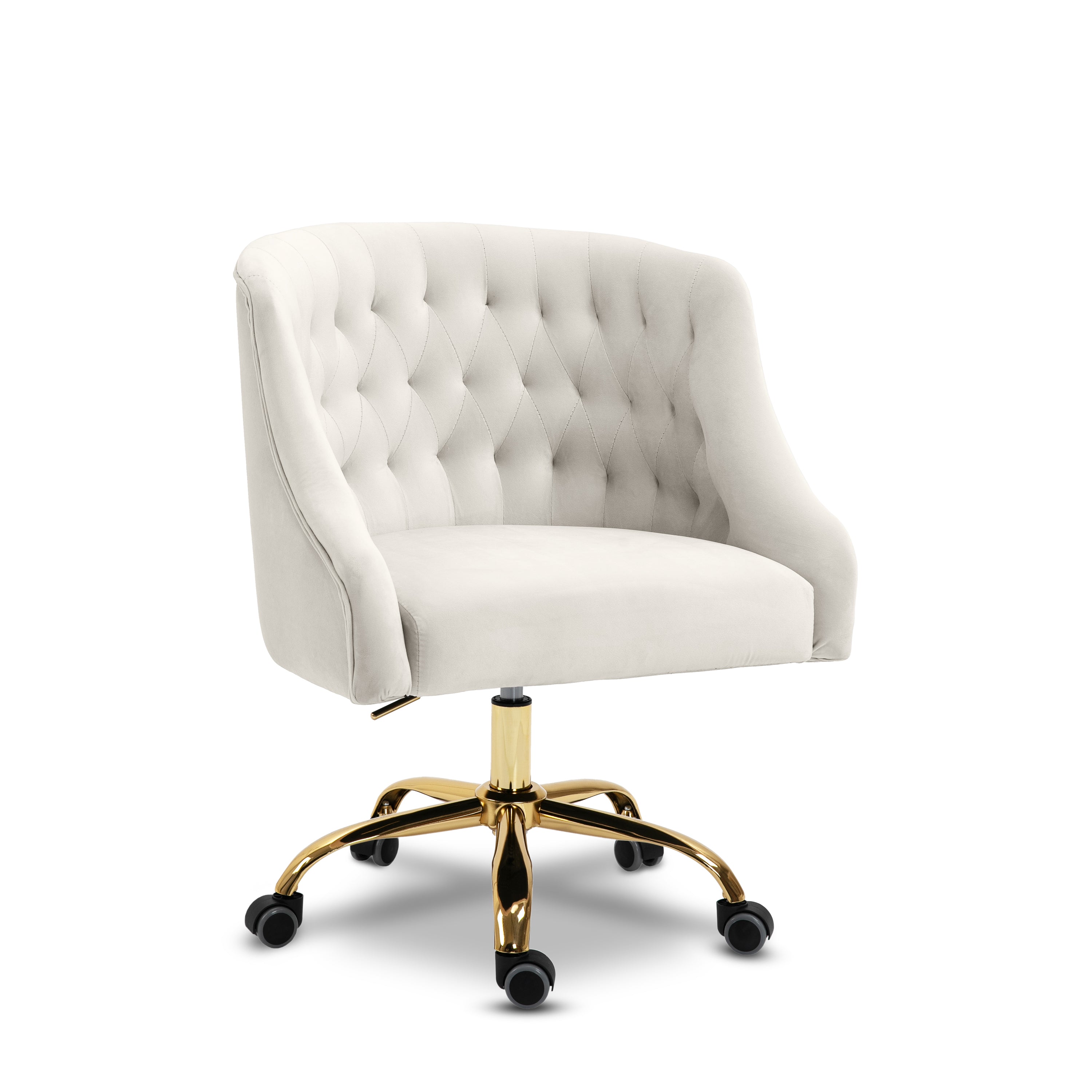 Arden Cream Velvet Office Chair